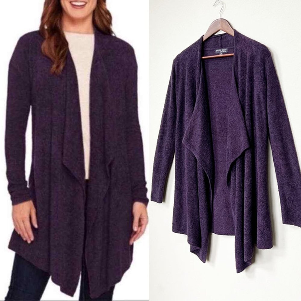 Barefoot Dreams Bamboo Cozy Chic Lite Calypso Wrap Cardigan Purple Size S/M $110
